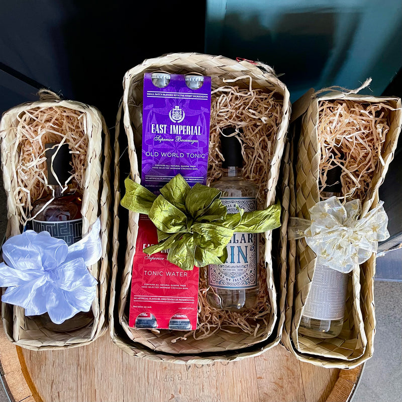 Gift Flax Box Double (fits two bottles)  Wine/Gin NOT included
